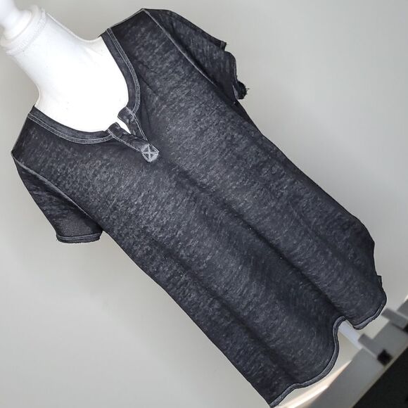 Calvin Klein sz M black distressed t shirt - Picture 1 of 11